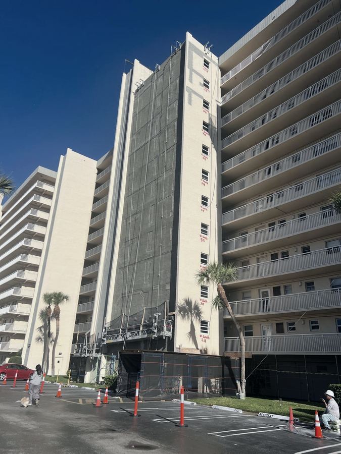 Waterproofing and facade repairs during a 40-year recertification